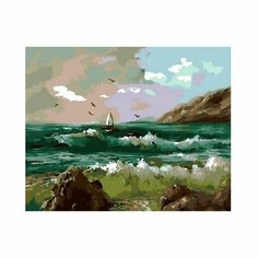 Набор ДТ Картина по номерам Море на картоне 40*50 см Кпн-201 Lori