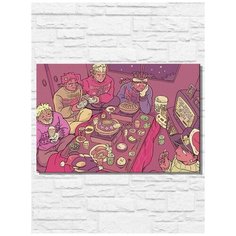 Картина по номерам на холсте аниме джоджо, jojo, новый год, рождество - 11454 Г 60x40