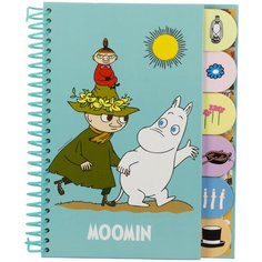 Блокнот Moomin MTIS-UA1-5037 с цветными разделителями, 60 листов, размер 17,5 x 21,5 х 2 см.