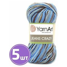 Пряжа YarnArt Jeans Crazy (7202), мультиколор, 5 шт. по 50 г