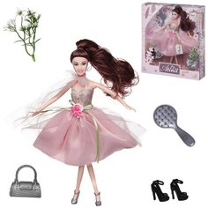 Кукла Junfa Toys Atinil Цветочная гармония, шатенка, 28см, WJ-22277 розовый