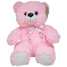 Мягкая игрушка Мишка Розочка с галстуком, розовый, 50 см Плюшевая сказка