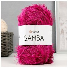 Пряжа "Samba" 100% полиэстер 150м/100гр (2014 яркая фуксия) Yarn Art