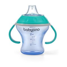 Поильник-непроливайка с мягким носиком BabyOno Natural Nursing 1456, 180 мл синий/бирюзовый