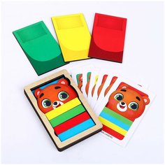 Настольная игра. Повтори по образцу "Мишутка" Лесная мастерская