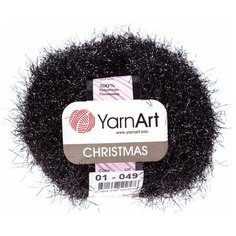 Пряжа YarnArt Christmas (ЯрнАрт Крисмас) 10 мотков цвет 01 черный, 100% полиамид, 50 г 142 м