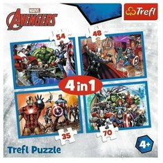 Пазлы 4в1 "Храбрые Мстители" 35*48*54*70 элементов Trefl