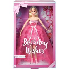 Кукла Барби коллекционная Barbie Birthday Wishes, блондинка в розовом платье Mattel