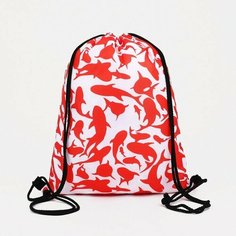 Мешок для обуви Перемена 32*0,5*40 см, отдел на шнурке, акулы 9431641 Сима ленд