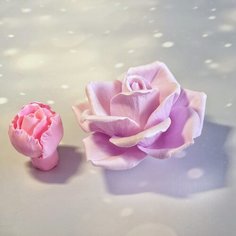 Силиконовый молд для мыла, изомальта, карамели - Роза "Жардин" ( 8.5 х 5.5 см.)+ бутон в подарок! 7 Корон