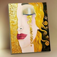 Картина по номерам с поталью (40х50 см) Климт. Слезы Фрейи Molly