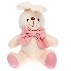 Мягкая игрушка "Кролик с бантом", 20 см, цвета микс Нет бренда