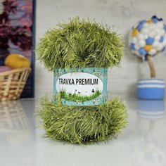 Пряжа JINA Травка премиум (JINA), фисташка - 10, , , 100 г, м.