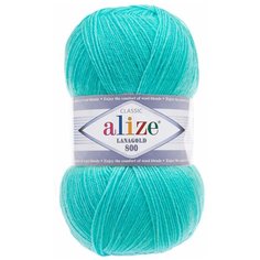 Пряжа ALIZE Lanagold 800 100гр,730м (49%шерсть, 51%акрил)(462 морская зелень)