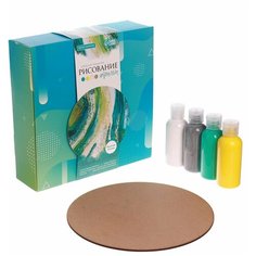 Набор для рисования Школа талантов Рисование акрилом, Космический узор в технике флюид арт 5221003