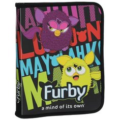 Папка для тетрадей "Furby", на молнии, цвет: черный. Формат А5