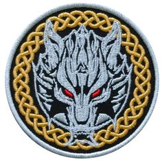 Нашивка (шеврон, патч) на липучке, Стежкофф "Волк Фенрир", 8,5 см, 1 штука