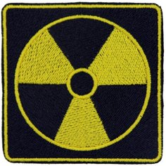 Нашивка, патч, шеврон "Знак Радиации" 70x70mm PTC010 22 ПИНГВИНА