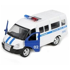 Инерционная металлическая машинка PlaySmart с открывающимися дверями, модель 1:50 "Полиция"