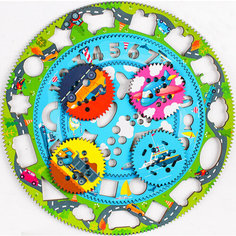 Развивающая игра Спирограф для рисования "Транспорт", набор деревянных трафаретов с цифрами Woodland