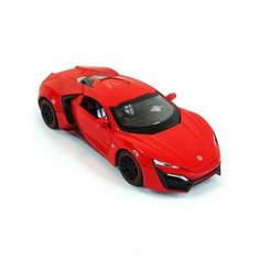 Масштабная модель Lykan Hypersport красный 20см. с дымом / Люкан Гиперспорт/ машинка Нет бренда