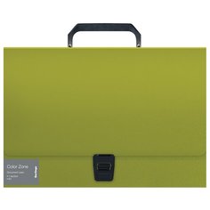 Berlingo Папка-портфель Color Zone, A4, замок, пластик, салатовая