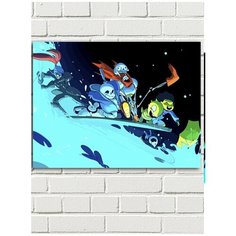 Картина по номерам игра Undertale (Санс, Ториэль, Фловей, Удина, Чара) - 8518 Г 30x40