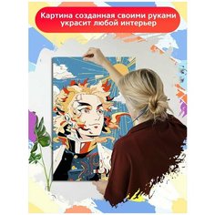 Картина по номерам Аниме Клинок рассекающий демонов Кеджуро Ренгоку - 7337 В 60x40