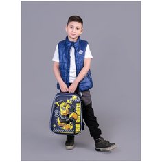 Ранец школьный TRJB-UT1-866HD Transformers с ортопедической спинкой и светодиодами (23 режима, 7 цветов) , для мальчиков, размер 38,5 х 29 х 15 см.