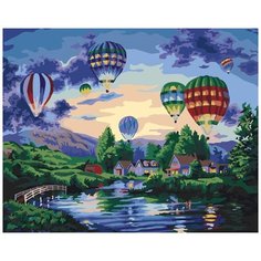 Алмазная мозаика "Воздушные шары", 40x50 см, ВанГогВоМне