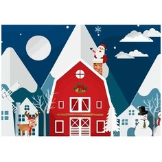 Картина по номерам на холсте Новый Год (Рождество, Дед Мороз, Снегурочка, Аниме) - 7266 Г 30x40