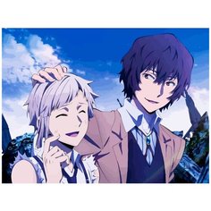 Картина по номерам на холсте Аниме великий из бродячих псов 5152 40х30