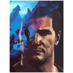 Картина по номерам на холсте игра Uncharted Нейтан Дрейк - 6588 В 30x40