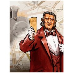 Картина по номерам на холсте настольная игра Ticket ro ride Билет на проезд - 6920 В 30x40