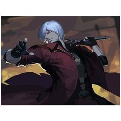 Картина по номерам на холсте Игра Devil May Cry Данте - 7586 Г 30x40