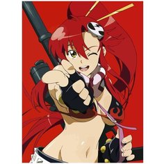 Картина по номерам на холсте Гуррен-Лаганн - 1 (аниме, персонаж, постер, Gurren-Lagann, картина)