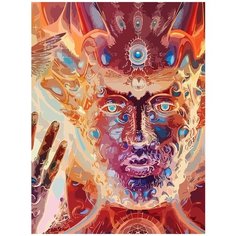 Картина по номерам на холсте эзотерика души тела космоса провидения таинств йога - 6830 В 30x40