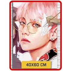 Картина по номерам на холсте Музыка BTS Тахэн - 6032 В 60x40