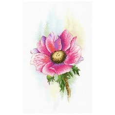 Набор для вышивания "Розовый Анемон", 28х16 см, Aquarelle