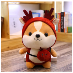 Мягкая игрушка Белка , белка в костюме Оленя , 22 см Plush Toys