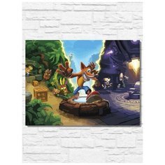 Картина по номерам на холсте Crash Bandicoot N-Sane Trilogy (енот, PS, Xbox, PC, Switch) - 10374 30x40