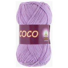 Пряжа хлопковая Vita Cotton Coco (Вита Коко) - 1 моток, 3869 сиреневый, 100% мерсеризованный хлопок 240м/50г