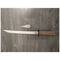 Деревянные нож кунай+ меч катана 75см. котик33