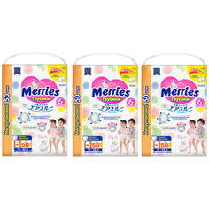 Набор 3 х Merries трусики XL (12-22 кг), 50 шт