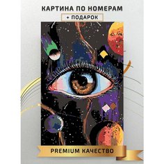Картина по номерам Глаз психоделический / The psychedelic eye холст на подрамнике 40*60