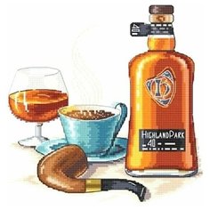 Набор для вышивания Сделано с любовью "Хайленд Парк" 25x25 см, Напитки Кофе Еда