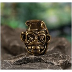 Обезьяна с Гранатой - Макака - Мартышка - Бабуин - Мультфильм - Мультяшка - Бусина на Темляк - Темлячная Бусина - Брелок - Миниатюра - Фигурка Craft Fair Russia