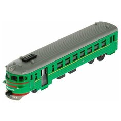 Модель металлическая инерционная электричка 19 см, двери открываются, свет, звук Цвет Зелёный технопарк COMTRAIN-19SL-GN