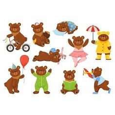 Наклейки- фигурки мишки 0_o Стикер