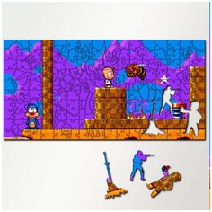 Пазл из дерева с фигурками, 230 деталей, 46х23 см игры Bubble VS Squeak - 5612 Puzzle Wood